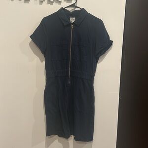 JCrew Zip-front chino dress